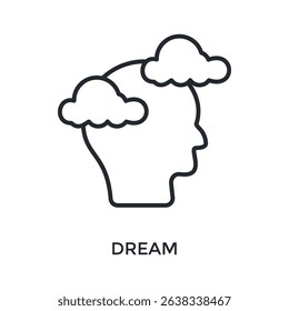 Dream Icon Outline Style. Vector Illustration For Graphic Design