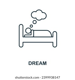 Dream icon. Simple element from well sleep collection. Creative Dream icon for web design, templates, infographics and more