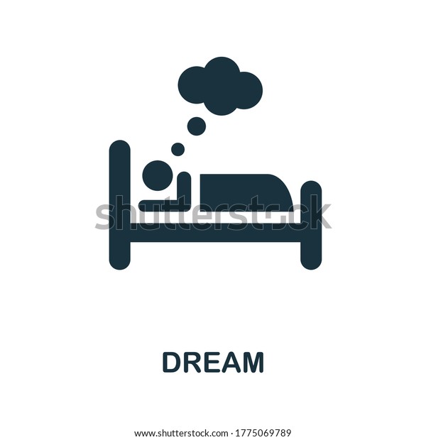 Dream icon. Simple element from well sleep\
collection. Creative Dream icon for web design, templates,\
infographics and more