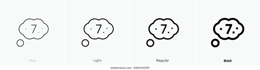 dream icon. Thin, Light Regular And Bold style design isolated on white background