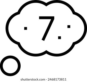 dream icon. Thin linear style design isolated on white background