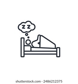 dream icon. vector.Editable stroke.linear style sign for use web design,logo.Symbol illustration.