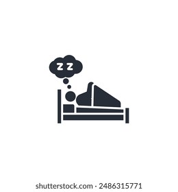 dream icon. vector.Editable stroke.linear style sign for use web design,logo.Symbol illustration.