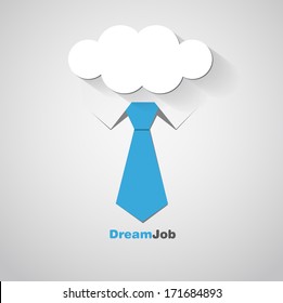 Dream job - conceptual logo eps10 illustration