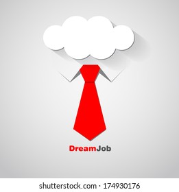 Dream job - conceptual logo eps10 illustration