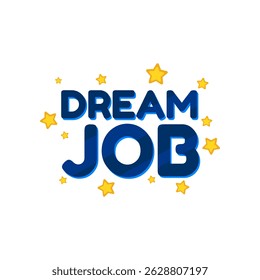 Dream job employee hire business text icon design vector