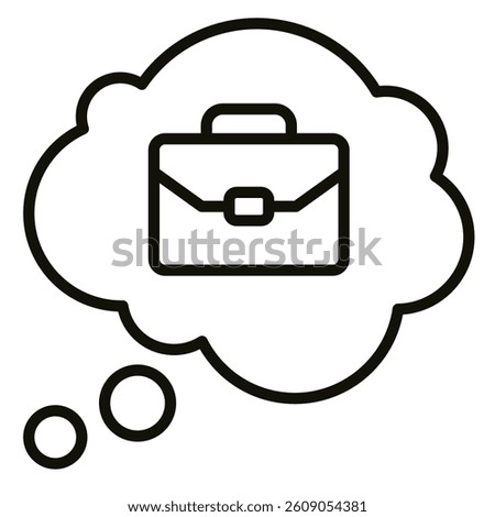 Dream Job icon line vector illustration