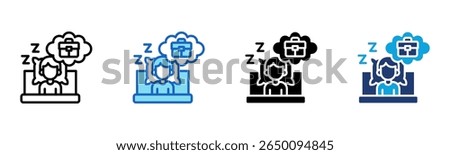 Dream Job icon Multi Style Vector Illustration