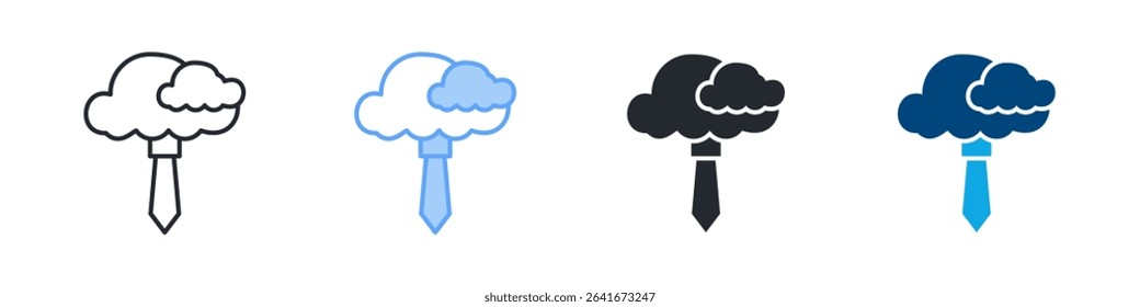 Dream Job Icon Set Multiple Style. Design In Outline, Blue, Glyph, Dualtone
