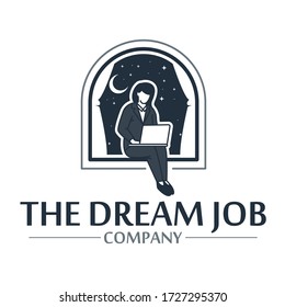 dream job logo, business, illustration, success, icon