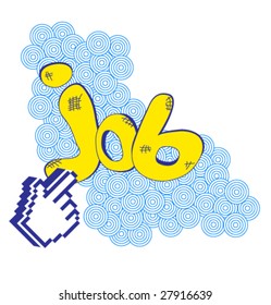 Dream of job. Vector.