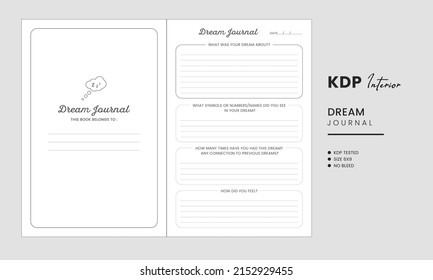 Dream Journal Interior Template Design