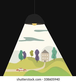 The dream of a journey. Through the routine, to see the world differently, a beam of light