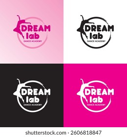 DREAM LAB dance academy logo design