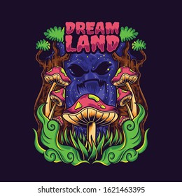 Dream Land Vector Illustration Artwork
