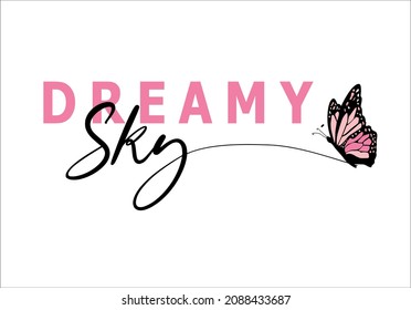 dream lettering with butterfly vector margarita mariposa stationery,mug,t shirt,phone case fashion slogan style spring summer sticker 