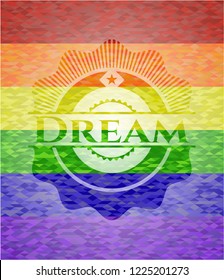Dream lgbt colors emblem 