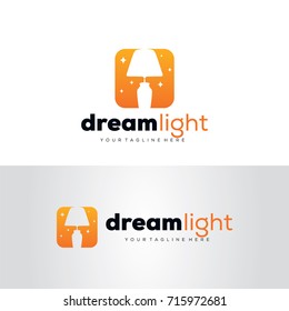 Dream Light Logo Template Design Vector, Emblem, Design Concept, Creative Symbol, Icon