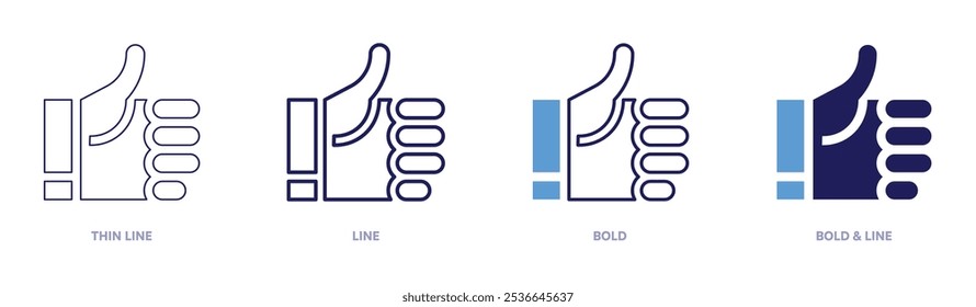 Traum wie Symbol in 4 verschiedenen Stilen. Dünne Linie, Linie, Fett und Fette Linie. Duotone-Stil. Bearbeitbarer Strich.