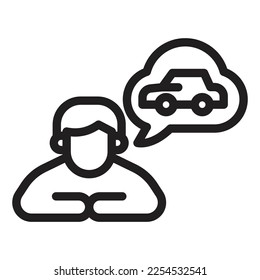 dream line icon illustration vector graphic
