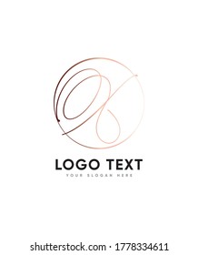 Dream line letter type X logo template, Vector logo for business and company identity 