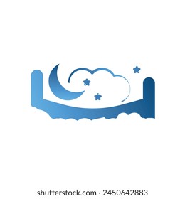 Dream logo moon and stars logo concept