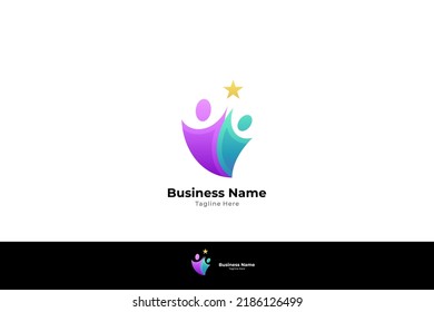 logotipo de ensueño en concepto de diseño sencillo con degradado de color