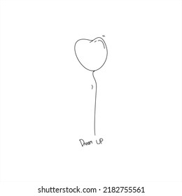 dream up love balloon for t-shirt design