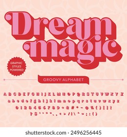 Dream Magic Retro Vintage Display bold Font alphabet