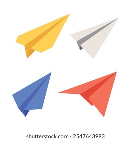 Dream Paper Plane Vector Illustration