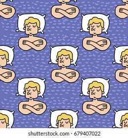 dream pattern. Sleeping man