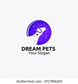 dream pet logo vector concept, icon, element, and template for company