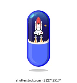 Dream pill Capsule rocket launch