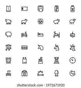 dream and sleep icon or logo isolated sign symbol vector illustration - Collection of high quality black style vector icons
