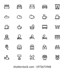 dream and sleep icon or logo isolated sign symbol vector illustration - Collection of high quality black style vector icons
