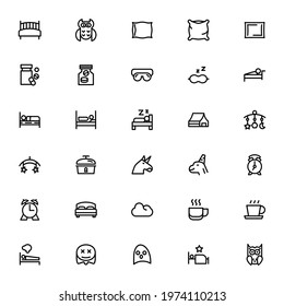dream and sleep icon or logo isolated sign symbol vector illustration - Collection of high quality black style vector icons
