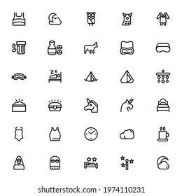 dream and sleep icon or logo isolated sign symbol vector illustration - Collection of high quality black style vector icons
