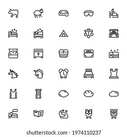 dream and sleep icon or logo isolated sign symbol vector illustration - Collection of high quality black style vector icons

