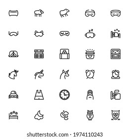 dream and sleep icon or logo isolated sign symbol vector illustration - Collection of high quality black style vector icons

