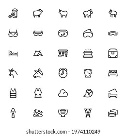 dream and sleep icon or logo isolated sign symbol vector illustration - Collection of high quality black style vector icons
