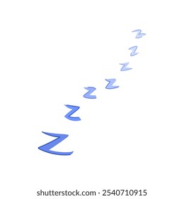 dream sleep zzz cartoon. nap snooze, slumber doze, unwind recharge dream sleep zzz sign. isolated symbol vector illustration