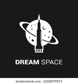 Dream space technology logo icon vector