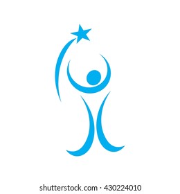 dream star icon logo vector