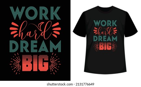 Dream stylish t-shirt and apparel trendy design with palm trees silhouettes, typography, print, vector illustration. Global swatches.