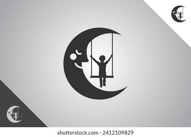 Dream symbol. Babies, daycare and parenting logo identity template. Perfect logo for business related to daycare and parenting symbol business. Isolated background. Vector eps 10.