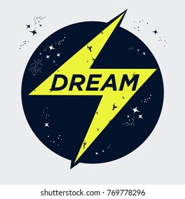Dream tattoo art and t-shirt design. Graphics