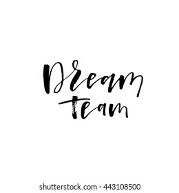 Dream Team Card Hand Drawn Positive Stock Vector (Royalty Free ...