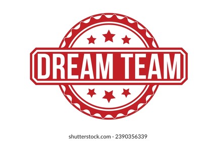 Dream Team rubber stamp vector illustration on white background. Dream Team rubber stamp