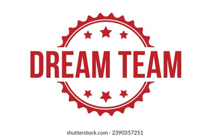 Dream Team rubber stamp vector illustration on white background. Dream Team rubber stamp