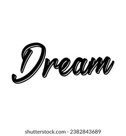 dream text on white background.